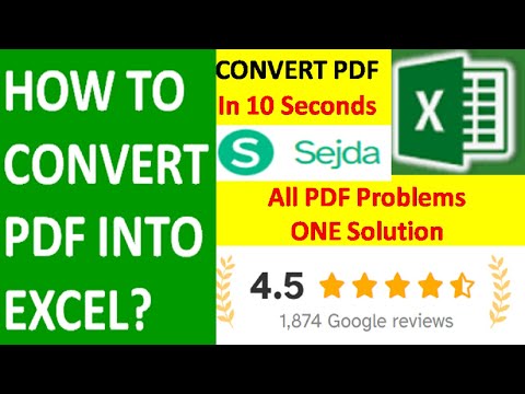 🔥How to Convert PDF to Excel Edit PDF Files for Free | Best Ever PDF Editor Free Online Editor Sejda