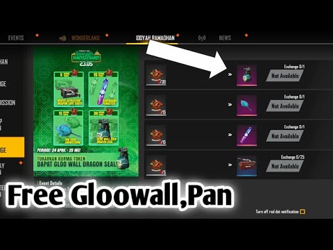 Free Gloowall Skin Fry Pan Skin And More Free Fire Ramadhan Event Garena Free Fire