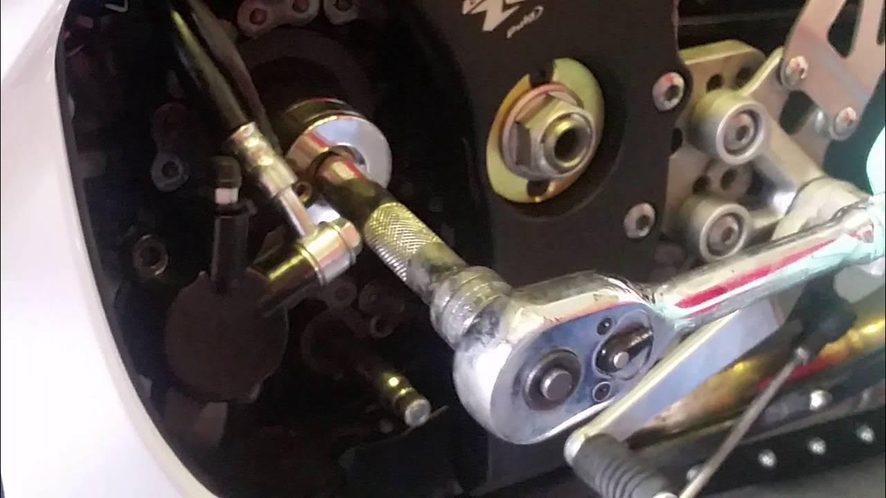 Easiest way to remove the front sprocket nut off a motorcycle YouTube