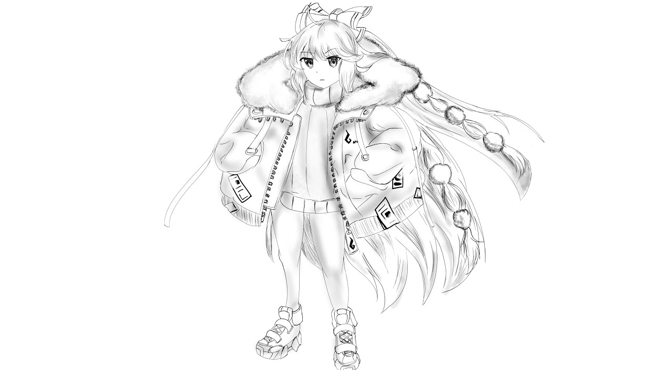 Digital Drawing - C5= Mokou (Touhou LostWord) - YouTube