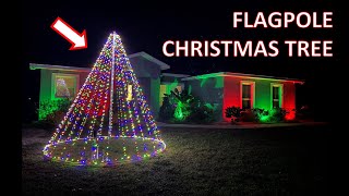 DIY | Flagpole CHRISTMAS TREE LIGHTS