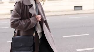 Schultertasche Fran Glattleder Schwarz Von Sid & Vain Mybagfactory