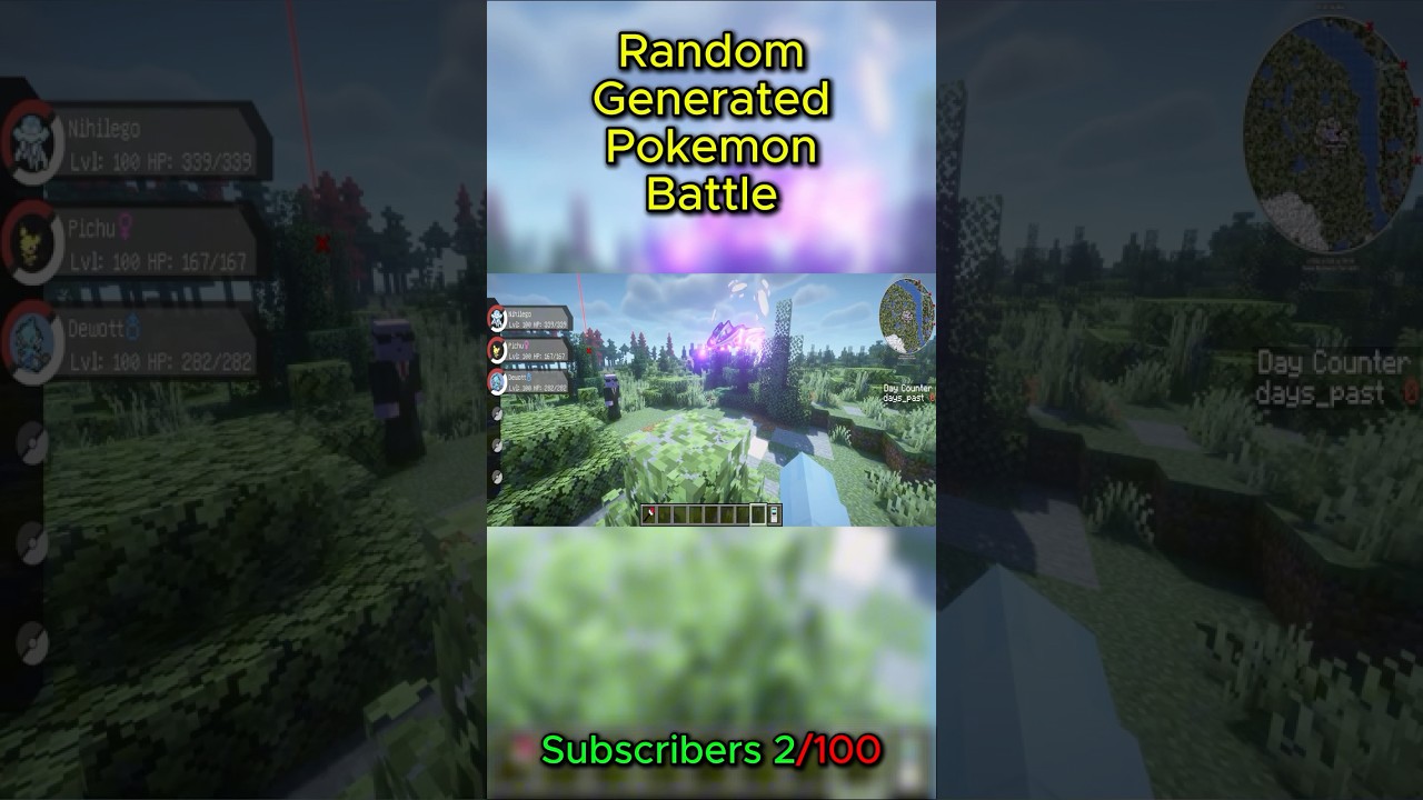 Spawning Random Pokemon In Minecraft #minecraft #pokemon #shorts