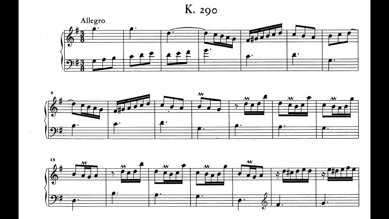 Domenico Scarlatti Keyboard Sonata in G Major K290/L85 - YouTube