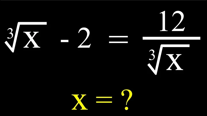 A Nice Algebra Problem | Math Olympiad | Can you solve for x?