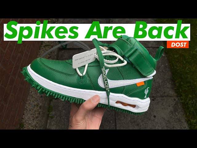 These are 🔥 in hand. Don't sleep on them. Materials way nicer than the  prior colorways. Off-White Air Force 1 Mid Pine Green. : r/Sneakers