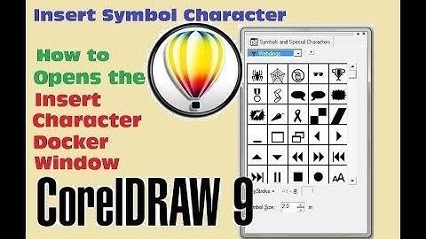 15 - CorelDraw 9 Projects - How to Insert Symbols and Special Characters - Lunar Computer College