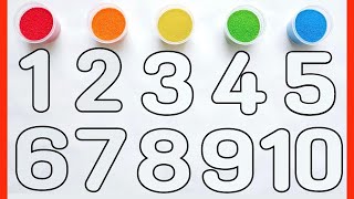 아이들을 위한 점선 따라 숫자 쓰기 | 숫자 그리기 색칠하기 모음
