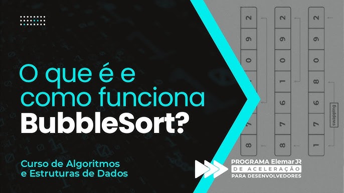 A técnica de ordenação Bubblesort também é conhecida por ordenação por  flutuação ou por método da bolha. 