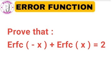 Error Function | Engineering Maths-2 | Problem 3 | SPPU