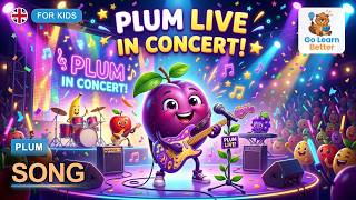 Plum Fruit Song for Kids 🍑 | Slow English Learning, Fruit Facts & Early Vocabulary