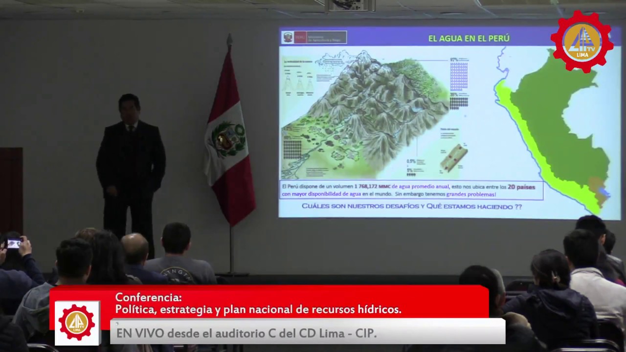 Conferencia: Política, estrategia y plan nacional de recursos hídricos.