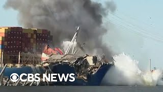 Baltimore bridge demolition clears path for Dali cargo ship removal