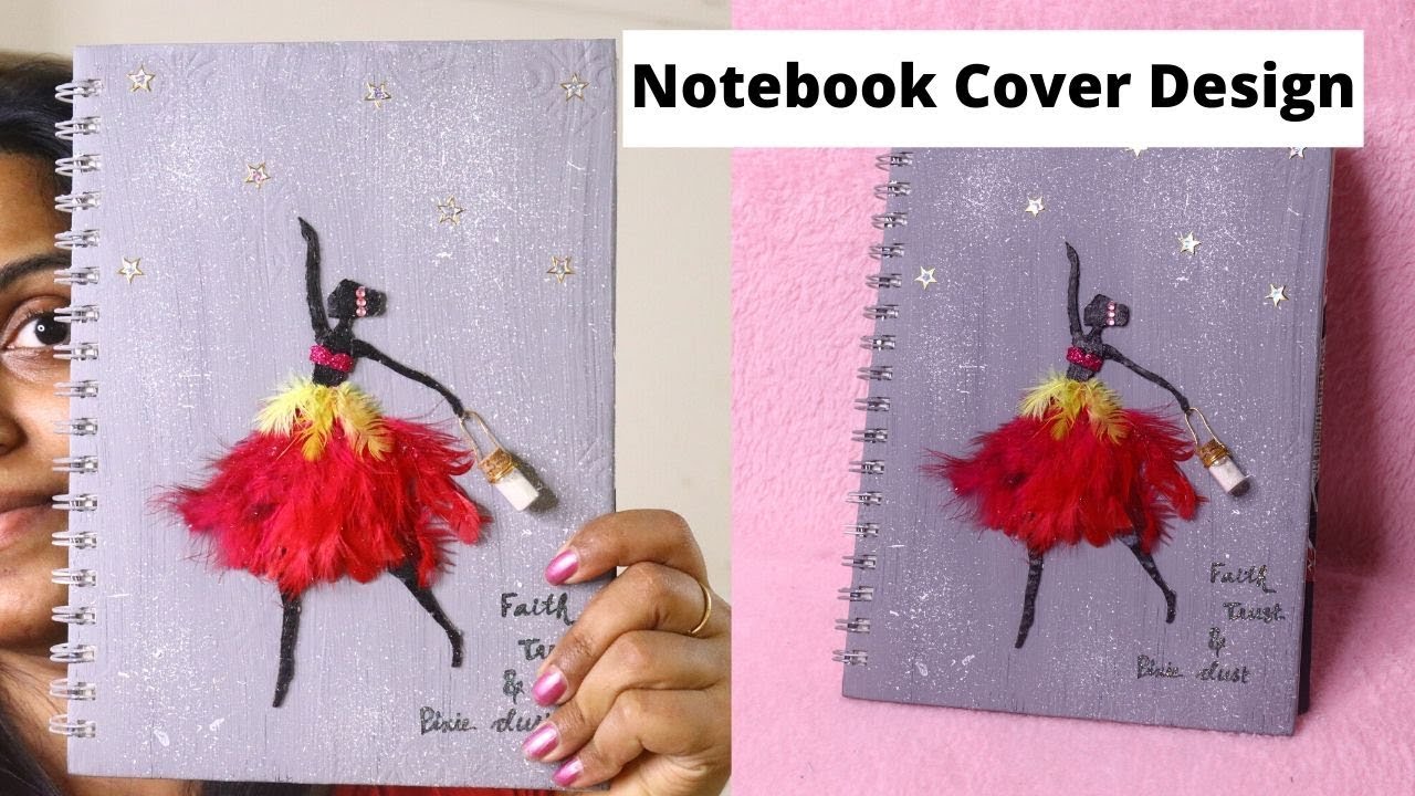 Diy Notebook Cover Making Idea/ Easy Book Cover Design /How To Make Book  Cover At Home - Youtube