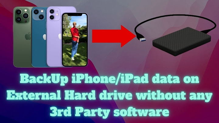 Backup iphone to external hard drive without computer