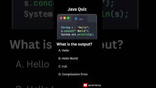 String Immutability in Java | Output Based Interview Question#java #interviewquestions #programming