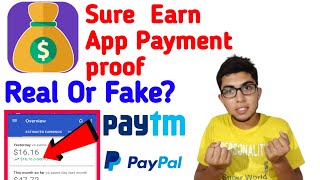 Sure Earn app payment proof - sure earn app real or Fake  - earn money paypal screenshot 4