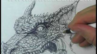 Ball Point Pen Dragon Sketch (for DVD documentary attempt)