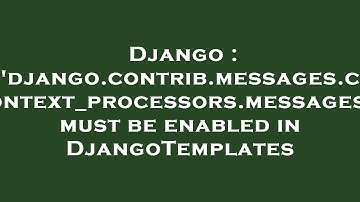 Django : 