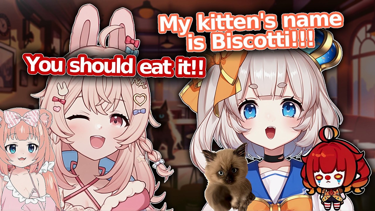 MariMari got a cat feat Hina, Pippa, Chromu (and more Girl talk)