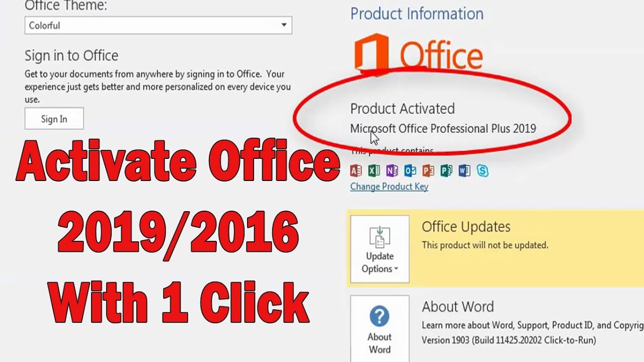 ms office 2019 activation key