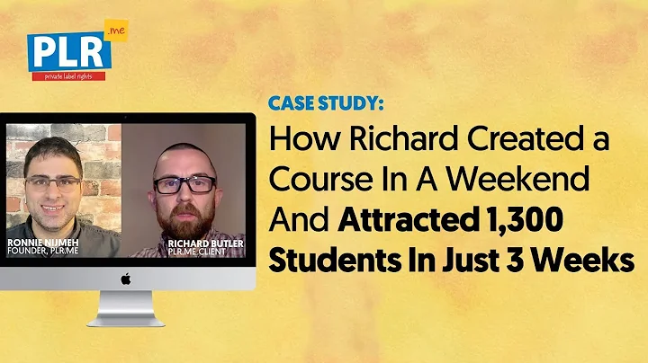 How Richard Created a Course In A Weekend And Attr...