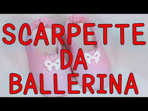 Scarpette da ballerina in pasta di zucchero