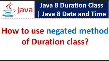 How to use negated method of Duration class? | Java 8 Date and Time