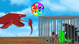 Godzilla \& KONG vs EVOLUTION OF SPACE BLOOP-POUR: SPINNING WHEEL GAME | Godzilla Animation Movies