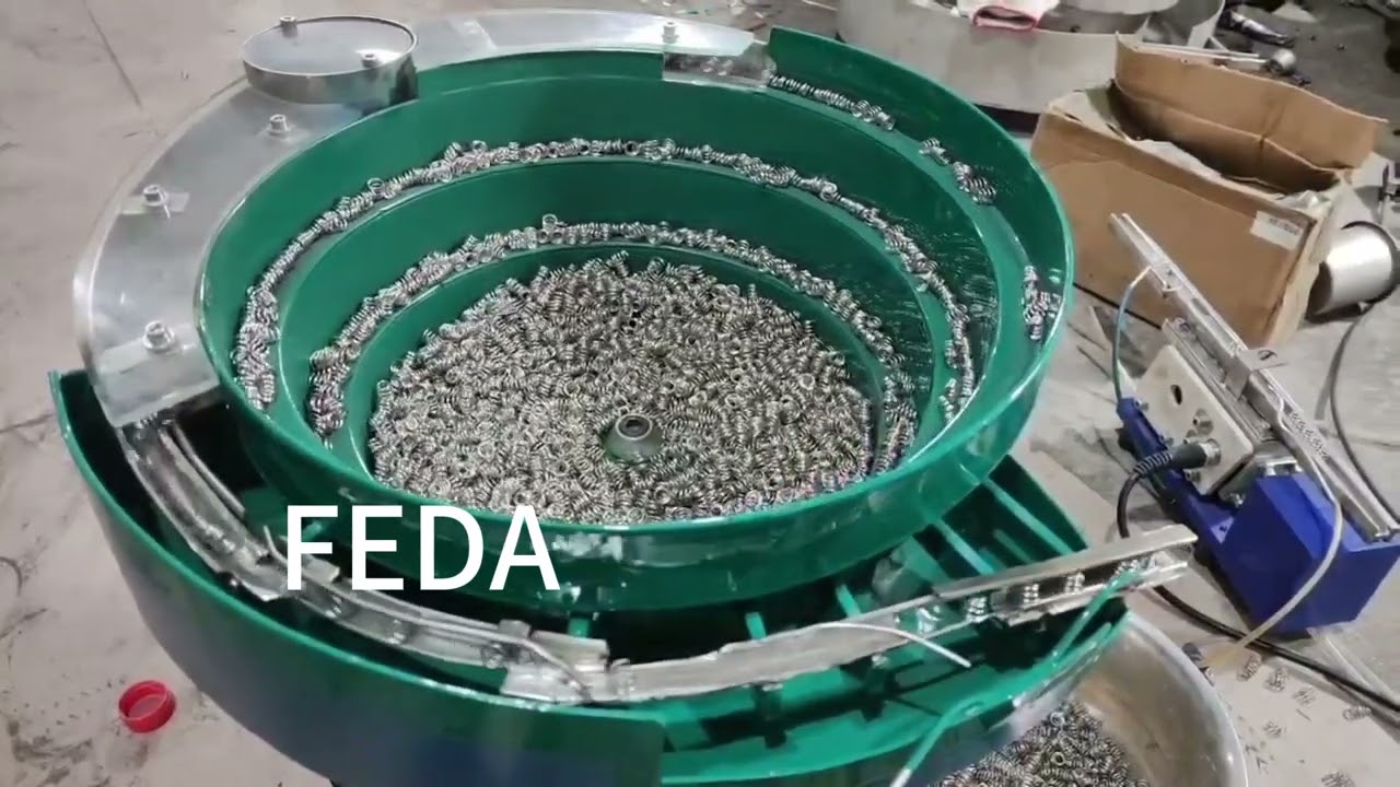 FEDA customized spring vibrating bowl for automatic sorting and feeding.