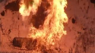 100 Gallon Propane tank explosion and fireball!! #shorts