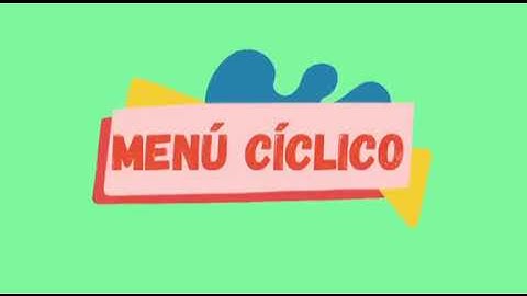 MENÚ CICLICO