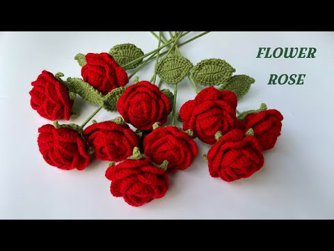 #79 Crochet Roses| Simple Rose Crochet Tutorial For Beginners To Crochet | Duong Lieu Handmade