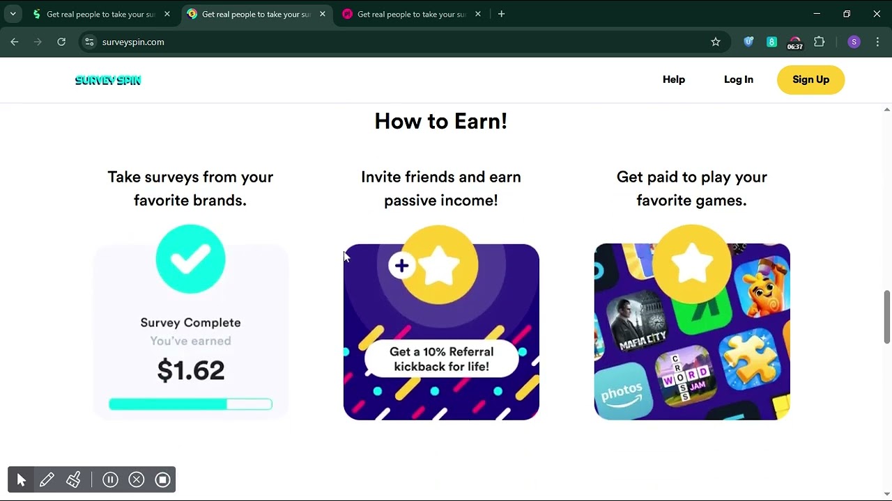 Make money online on Erueka, Survey spin and Survey pop in 2025