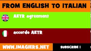 How To Say Aetr Agreement In Italian