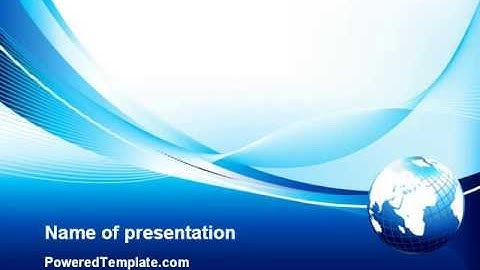 Abstract Blue With Globe PowerPoint Template by PoweredTemplate.com