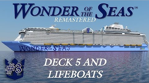 How to build Wonder of the Seas in Minecraft! [REMASTERED] | Part 3- Deck 5 and the Lifeboats