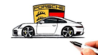 How to draw a Porsche