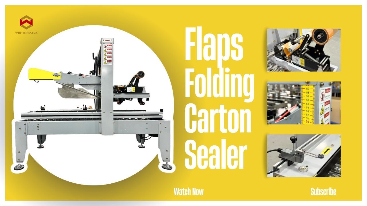 WIN-WIN PACK Semi-Automatic Carton Sealer for Flaps Folding/Taping Machine/Carton Sealer