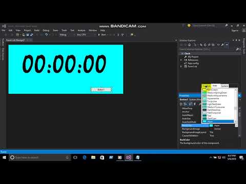How to make a digital clock in Microsoft Visual studio 2015