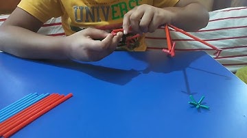 How to make a pentagon shape With straws