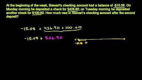 02   Adding and subtracting negative numbers   06   Adding decimals of different signs word problem