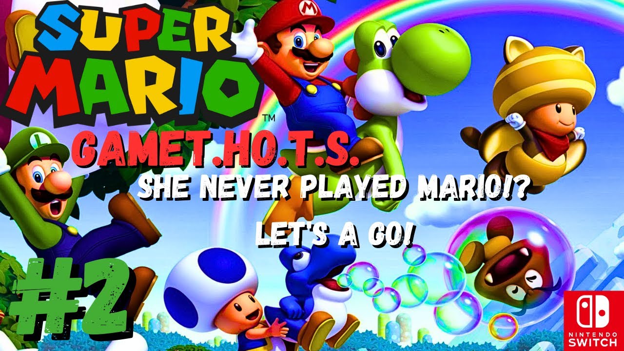 Her First Time Playing Mario!? #2 Super Mario U Deluxe Coop Gameplay