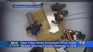 Homestead Officer Seen Shoving Female Suspect By Neck In New Video, Already Facing Similar Charges F