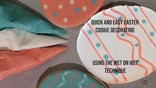 Celebrity Easter Egg cookie decorating | Wet on Wet Cookie technique | Beginners royal icing Wealth