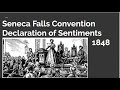 The Declaration of Sentiments and the Fight for Women's Rights