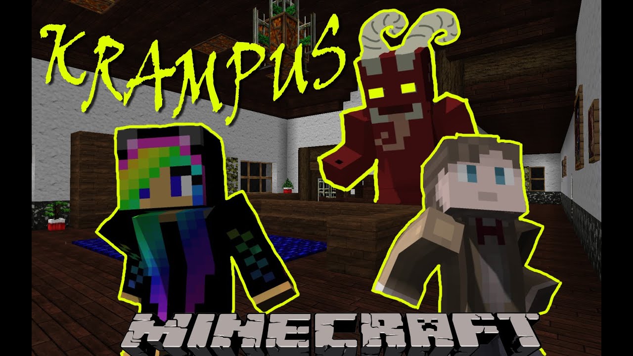 Minecraft | GINGERBREAD KRAMPUS ATTACKED US IN OUR HOUSE?! | Krampus: Christmas Horror map - YouTube