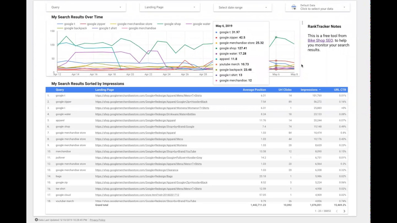How to install our Google data studio Free Rank Tracker - YouTube