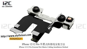 Installation method for iPhone X-12PM i2c extenal dot matrix flex cable arrangement