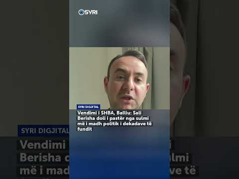 Vendimi i SHBA, Balliu: Sali Berisha doli i pastër nga sulmi më i madh politik i dekadave të fundit - SHORTS